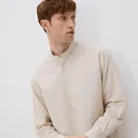 Reserved - Košile střihu regular se stojáčkem - béžová - 771EH-08X - 771EH-08X-XL