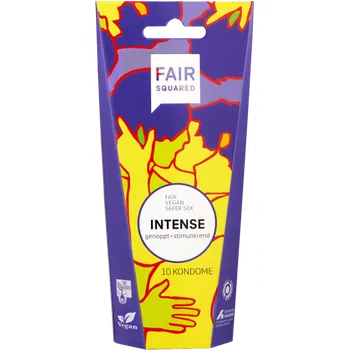 Kondom Fair Squared Nopované veganské kondomy Intense 10 ks