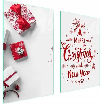 Obraz Skleněná ochranná deska na sporák 65x52 Vánoce