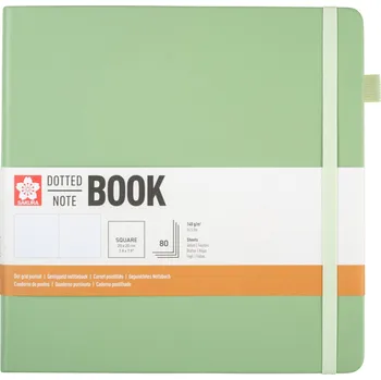 Zápisník Zápisník Sakura v pevné vazbě tečkovaný, Pale Patina, 140g Velikost skicáku (cm): 20 x 20