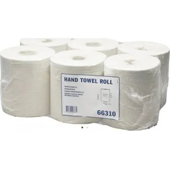 Utěrka Tork Průmyslové papírové utěrky, 1vrs, bílá, návin 350m, M2, 6 rolí, 66310