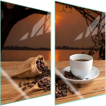 Obraz Skleněná ochranná deska na sporák 2x35x52 Káva