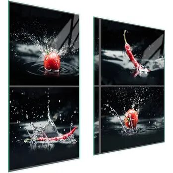 Obraz Skleněná ochranná deska na sporák 75x52 Zelenina