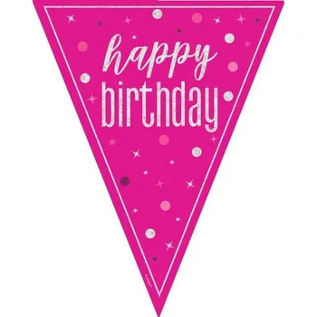 UNIQUE Girlanda - HB růžová, 213 cm