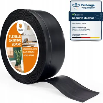 Podlahová lišta Lišta Quest PVC 20 x 70, délka 2000 cm, černá