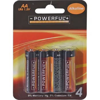 Článková baterie Alkalické baterie AA 1,5 V 4 ks ORION