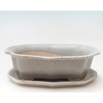 Květináč Bonsai miska + podmiska H51 - 18x14x5 cm - béžová