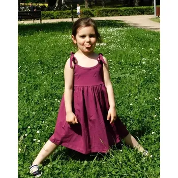 Dívčí šaty Dívčí šaty JOŽÁNEK s vázáním na ramenou, cyklámen