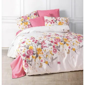 Povlečení Povlečení bavlněné Vanessa Růžová 200x140cm+90x70cm TiaHome