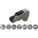 Konektor MPTL 90° RJ45 CAT5E STP samořezný SXRJ45-5E-STP-BK-SA-U