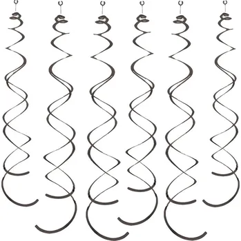 Party dekorace Dekorační spirály černé 14 cm 6 ks