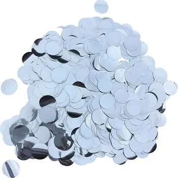 Konfeta Metalické konfety stříbrné