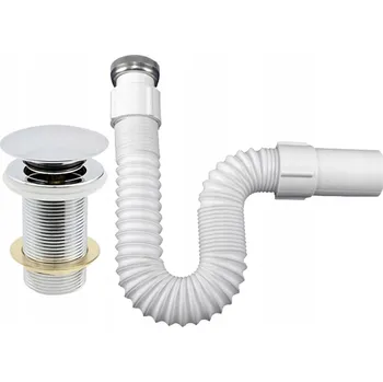 Sifon Korek klik klak + sifon k umyvadlu bez přepadu