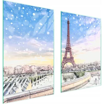 Obraz Skleněná ochranná deska na sporák 65x52 Paříž