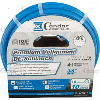 Zahradní hadice Condor hadice tlaková, pro stlačený vzduch 10/15 mm, délka 15 m, 20 bar, bez rychlospojky a vsuvky - 100-08472