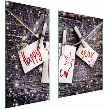 Obraz Skleněná ochranná deska na sporák 75x52 Nový Rok