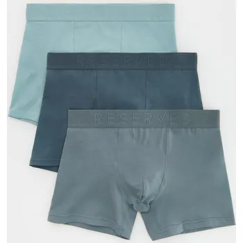 Pánské spodní prádlo Reserved - Sada 3 boxerek long - tmavě šedá - 016ES-90X - 016ES-90X-M