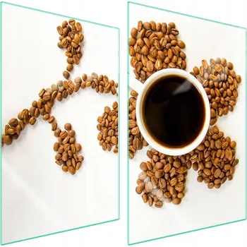 Obraz Skleněná ochranná deska na sporák 2x35x52 Káva