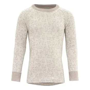 Dětské funkční tričko s merinem Devold Duo active raw white s dlouhým rukávem velikost 122-128