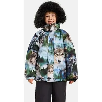 Dětská zimní bunda Huppa Ante s kožíškem multicolor pattern velikost 104