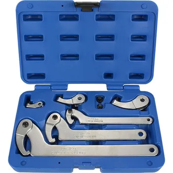 Ruční nářadí Triumf klíče hákové 35 - 120 mm, výkyvné, s nosem a s čepy, sada 8 dílů - 100-06021