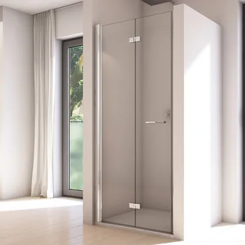 Sprchové dveře Ronal SOLINO SOLF1 skládací sprchové dveře 75 cm Šířka: 750 mm, Profil: Aluchrom, Sklo: Hladké čiré
