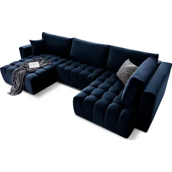 Sedací souprava Rohová rozkládací sedací souprava BONITO 350 cm Loco 40 tmavě modrá levá