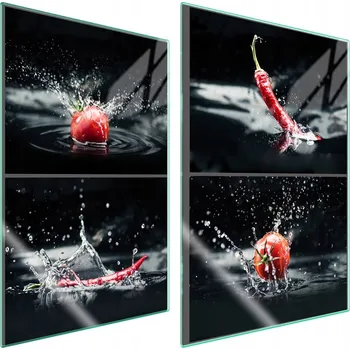 Obraz Skleněná ochranná deska na sporák 2x35x52 Zelenina