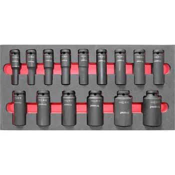 Triumf modul - nástrčné hlavice 1/2", tvrzené, prodloužené, 15 dílů, velikost 1/3 - 100-06978