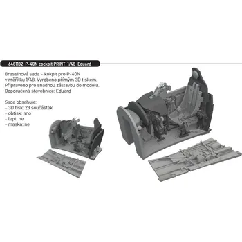 Plastikový model Eduard 1/48 P-40N cockpit PRINT (EDUARD)