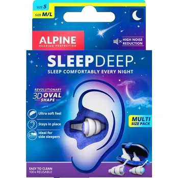 Špunt do uší Špunty do uší na spaní Alpine SleepDeep MULTIPACK, dvě velikosti