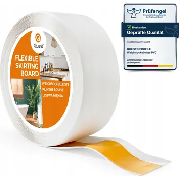 soklová lišta Podlahová lišta Quest PVC flexibilní bílá 50x20 mm délka 2500 cm