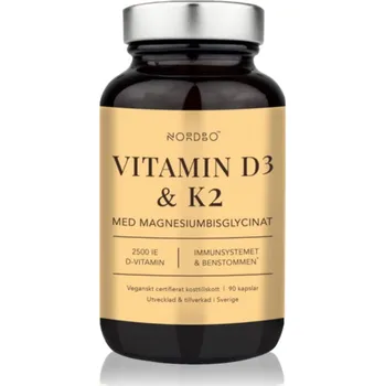 Nordbo Vitamín D3/K2 a hořčík 90 cps.
