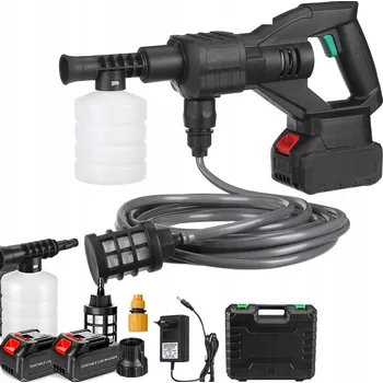 Vysokotlaký čistič Akumulátorová tlaková myčka, sada v kufříku 2 akumulátory 21V 3000 mAh