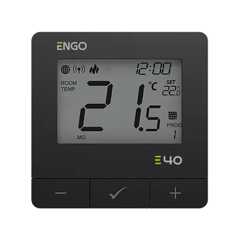 Centrální jednotka pro chytrou domácnost ENGO Controls Chytrý termostat E40-230B ZigBee/868MHz, 230V, černá