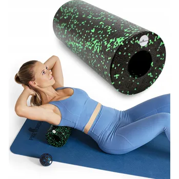 Pěnový válec Hladký válec Pretorians 33 cm x 14 cm černý, zelený