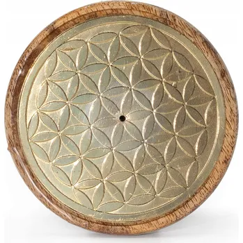 Obraz Podložka pod vonné tyčinky AWGifts dřevo 8,5 x 8,5 cm