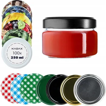 Sklenice Sada skleněných zavařovacích sklenic s víčky Kadax Klara K6099 250 ml, 100 ks
