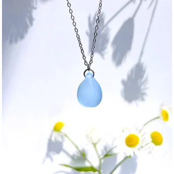 Náhrdelník Šperk z pravého českého skla - Náhrdelník Zazáři u moře