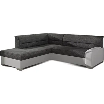 Sedací souprava Rohová rozkládací sedací souprava BERGEN 208 cm Berlin 02/Soft 17 tmavě šedá levá