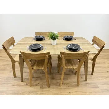 Jídelní stůl Massivo.cz Oriento Rozkládací dubový stůl 160x90 cm, patina-černá