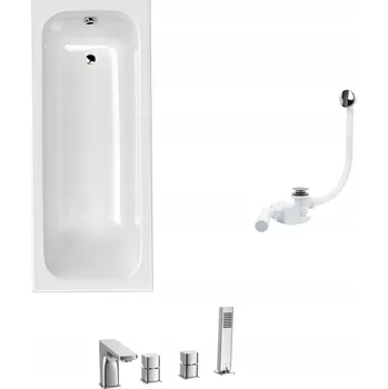 Obdélníková vana BELL 160x70 s 4-otvorovou baterií