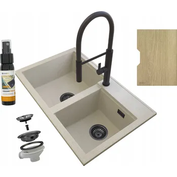 Granitový dřez Dvoukomorový dřez Granitan granit béžový