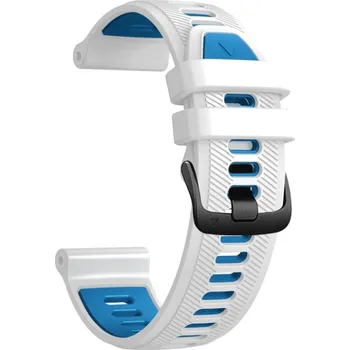 Příslušenství k chytrým hodinkám VSECHNONAMOBIL 112653 SPORTY Vyměnitelný silikonový řemínek Garmin Forerunner 965 bílo-modrý
