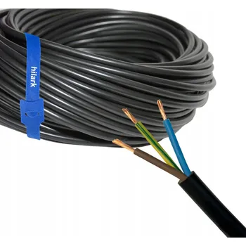 elektrický kabel Kabel Černý PVC kabel H03VV-F OMY 3x1 50m