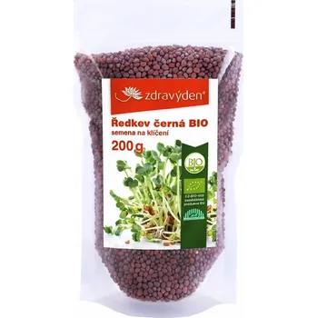 Zdravý den Ředkev černá BIO semena na klíčení 200 g