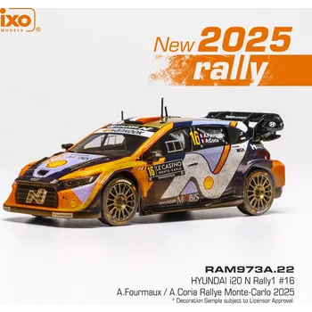 autíčko Hyundai i20 N Rally1 - Rally Monte Carlo 2025 #16 Fourmaux - Coria 1:43 IXO