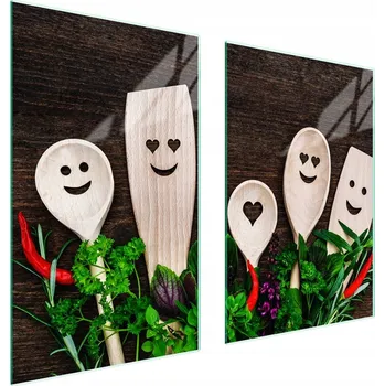 Obraz Skleněná ochranná deska na sporák 65x52 Lžíce