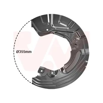 Brzdový kotouč Ochranný plech proti rozstřikování, brzdový kotouč VAN WEZEL 0628372