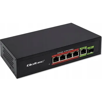 Switch 6portový PoE Switch Qoltec 52296